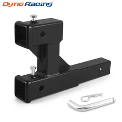 Double Hitch Receiver 2 inch Trailer Dual Hitch Extension Riser Hitch Adapter 9.84 inch Max Length 3000KG GTW