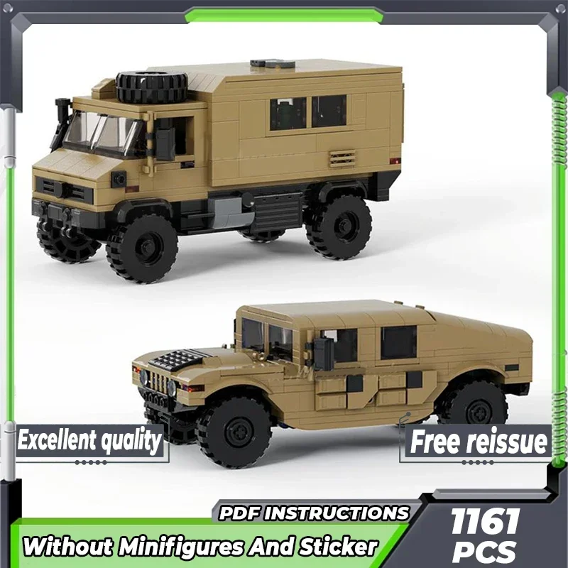 

Модель военного автомобиля Moc, строительные блоки Unimog U4000 GMC H1, модульные блоки для автомобиля, подарки, рождественские игрушки, наборы для сборки своими руками