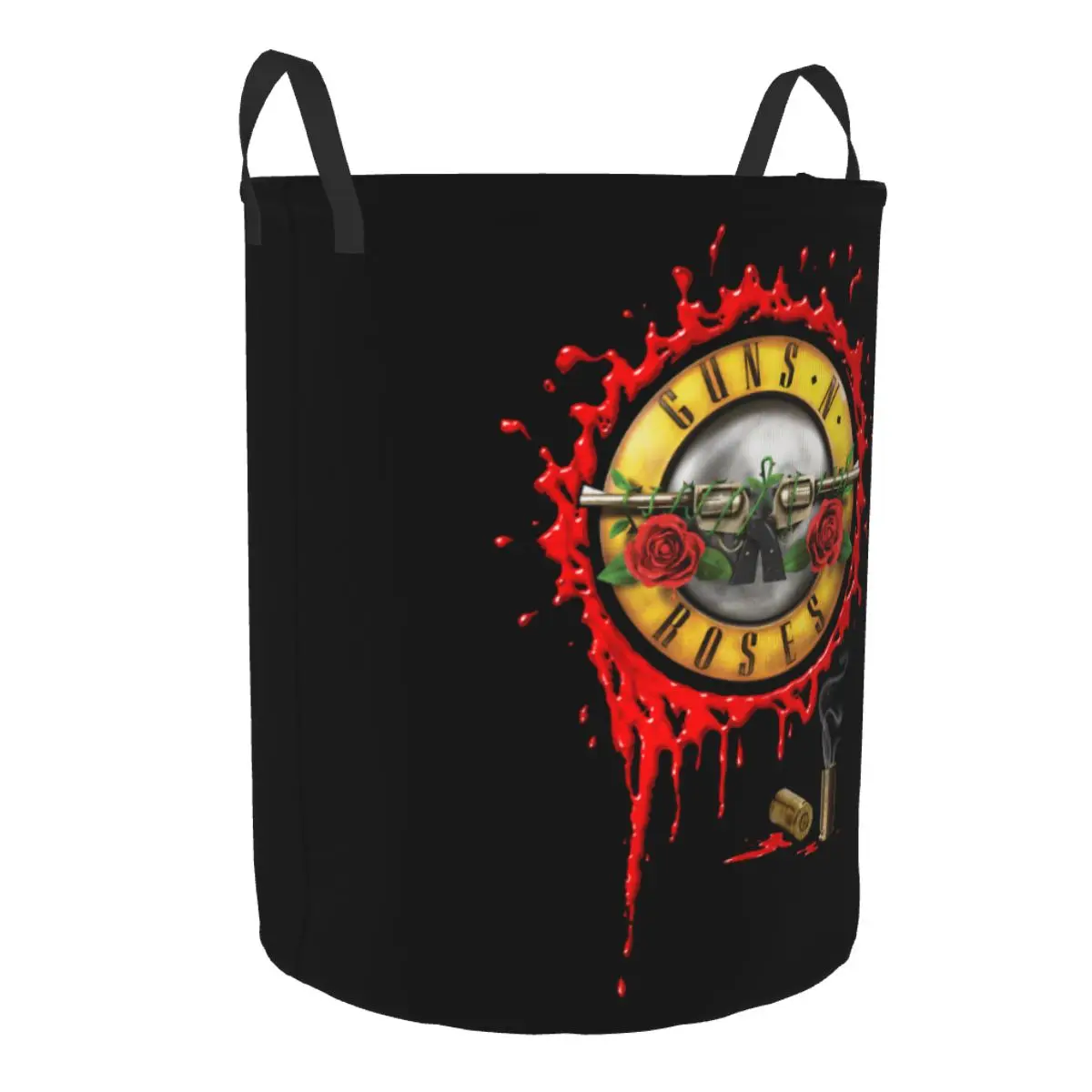 Heavy Metal Guns N Roses Bullet Logo Laundry Hamper Large Storage Basket Kids Nursery Toy Organizer