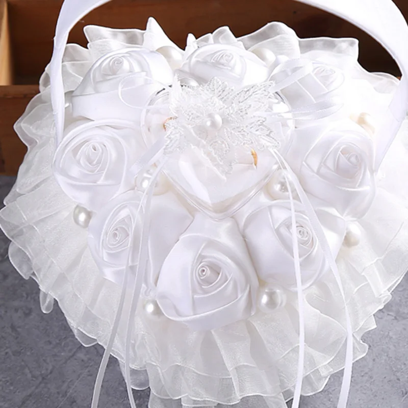 زهرة الحب الطفل الدانتيل الغزل وسادة حلقة ، إنتاج اطلاق النار الإبداعي ، الزفاف الغربي ، الدعائم البيضاء ، اللوازم