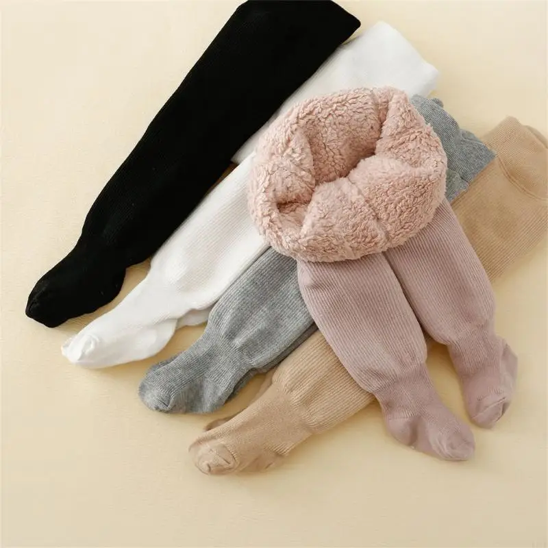 Thick Warm Toddler Tights Elastic & Soft Baby Tights with Fleece Lining Polyester for Everyday Wear & Family Gatherings P31B