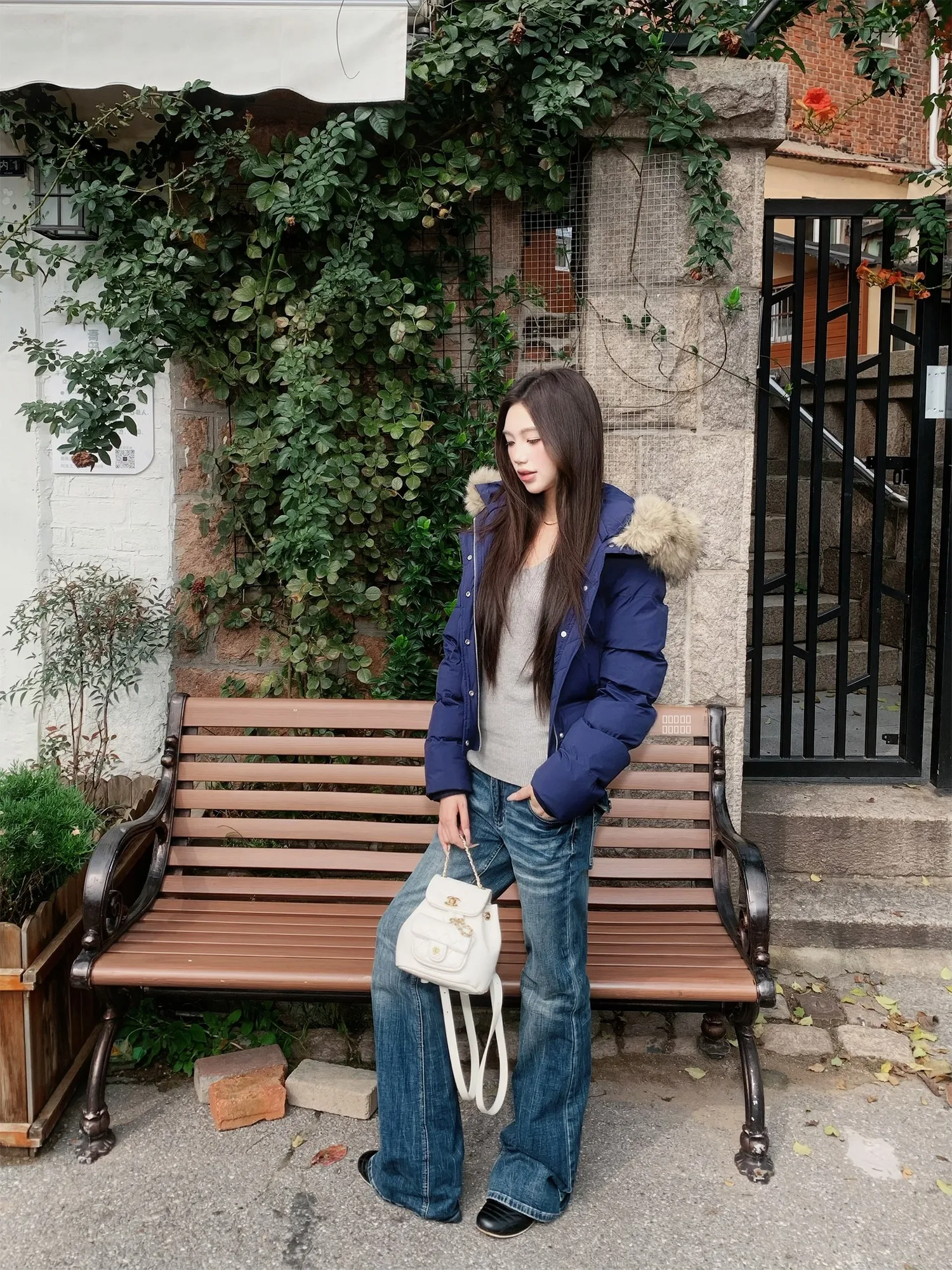 

Оригинальный дизайн, осень 2025: Новые винтажные прямые джинсы для женщин, длинные брюки из хлопка, без эластана