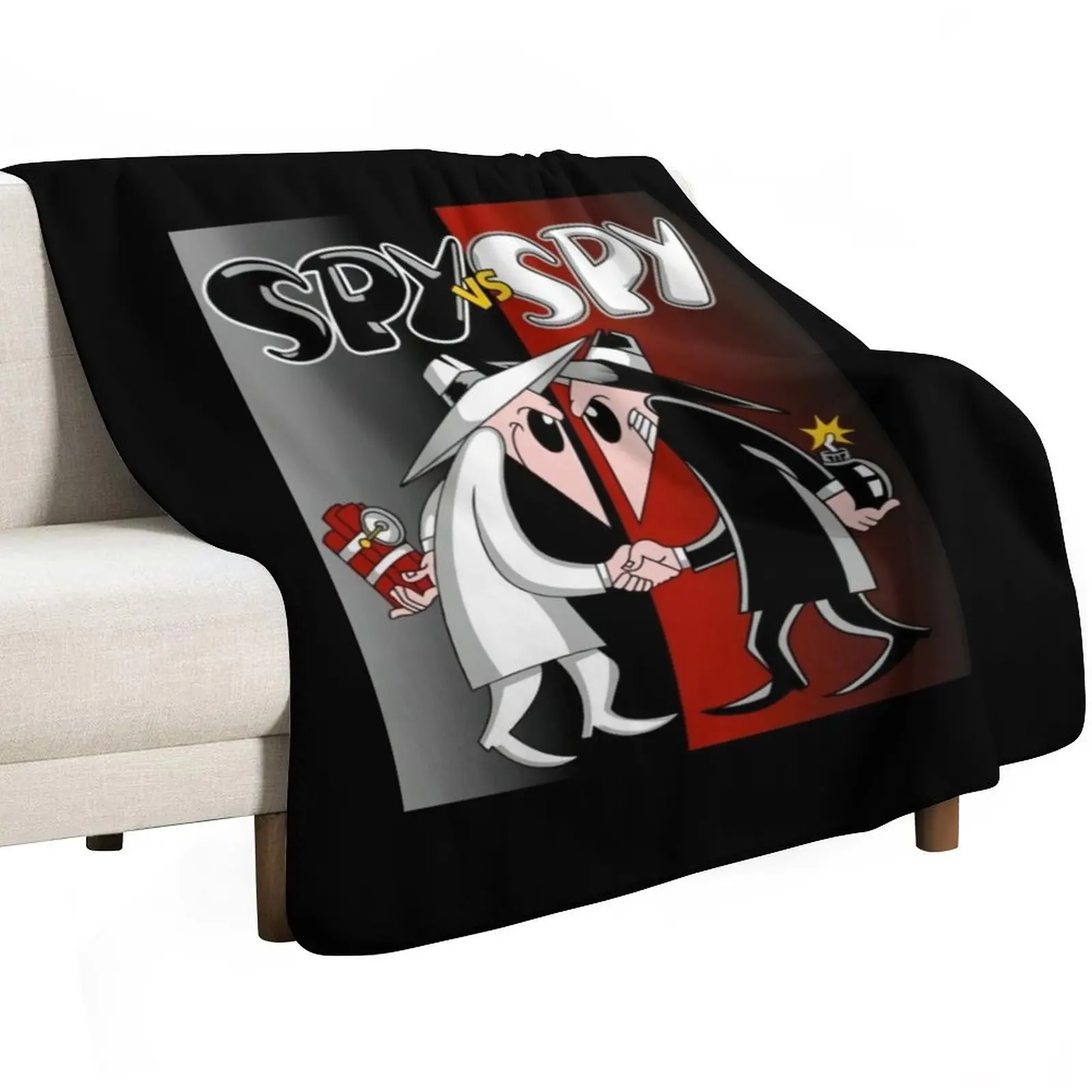 Spy Vs Spy Throw Blanket sofa bed Nap Single Flannel Retros bed plaid Blankets