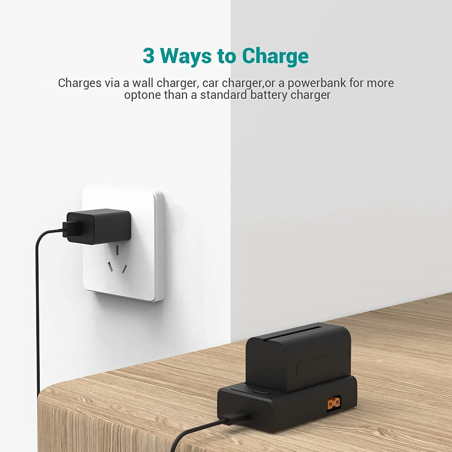 ZGCINE NP-F Battery Charger USB-C PD Fast Charging D-Tap USB-A Output for Sony NP-F550 NP-F750 NP-F970 Camera Monitor VideoLight