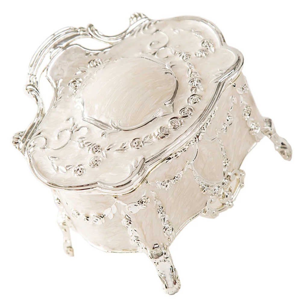 Retro Jewelry Box Vintage Jewelry Box European Style Elegant Jewelry Crafts Box Home Decoration Earrings Boxes Party Gift Box