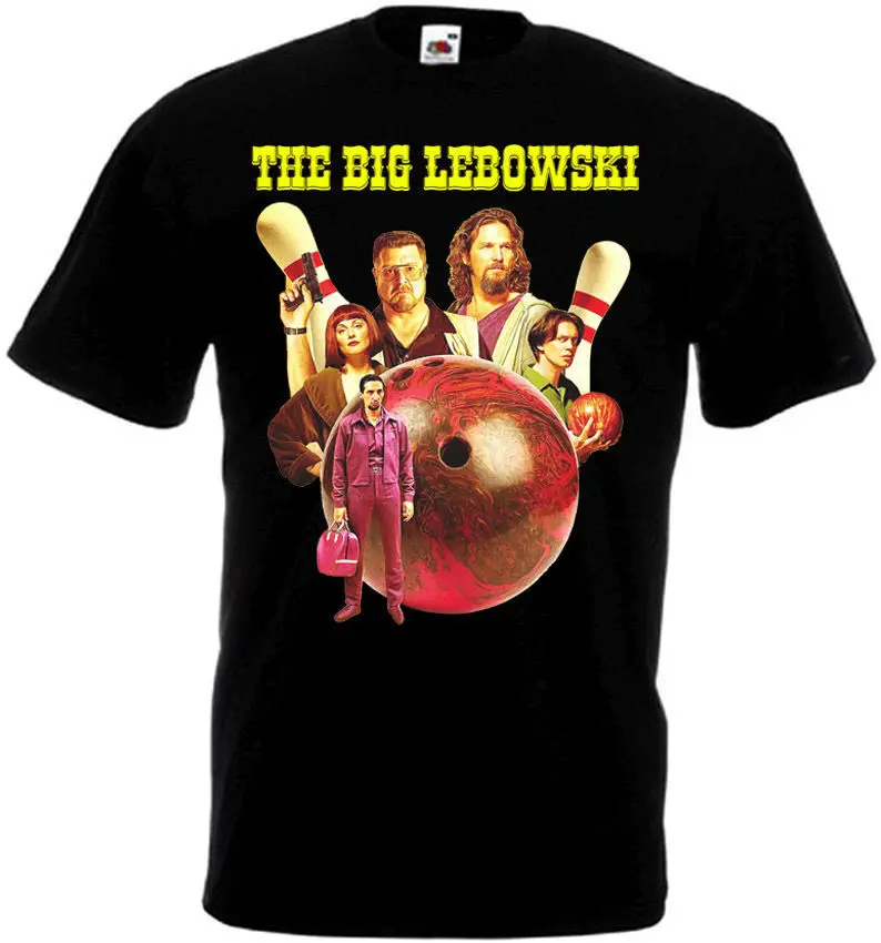 

THE BIG LEBOWSKI T shirt black all sizes High Quality 100%Cotton Short Sleeve