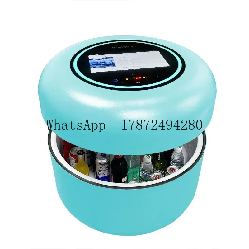 Gloss White Tall Smart Refrigerator Blueteeth Speaker Intelligent Living Room Furniture Coffee  Smart with Fridge