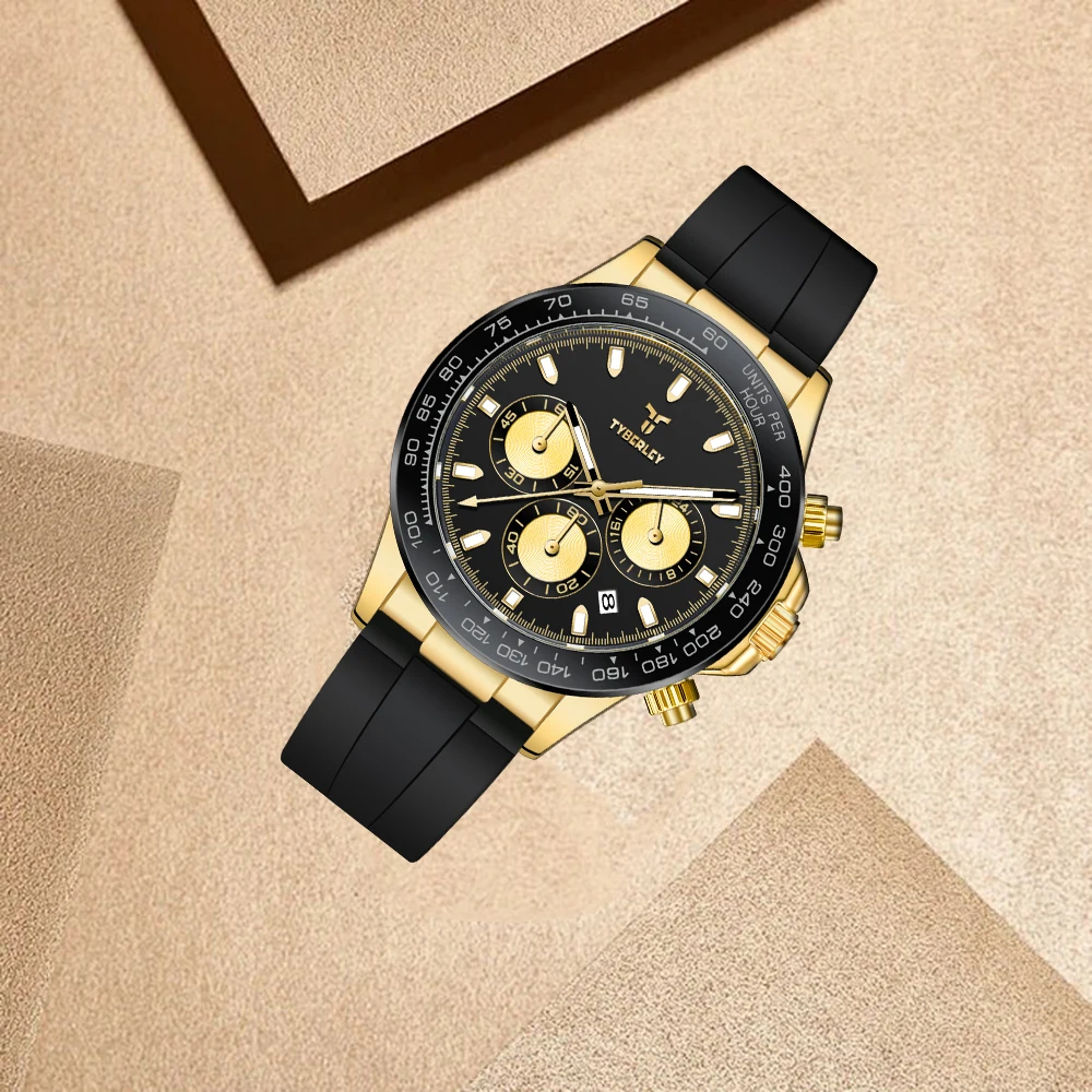 

TYBERLEY 2026 Мужские кварцевые часы Классические соответствующие цветам Визуальный роскошный материал из сплава Маленькие трехконтактные водонепроницаемые часы 30 метров