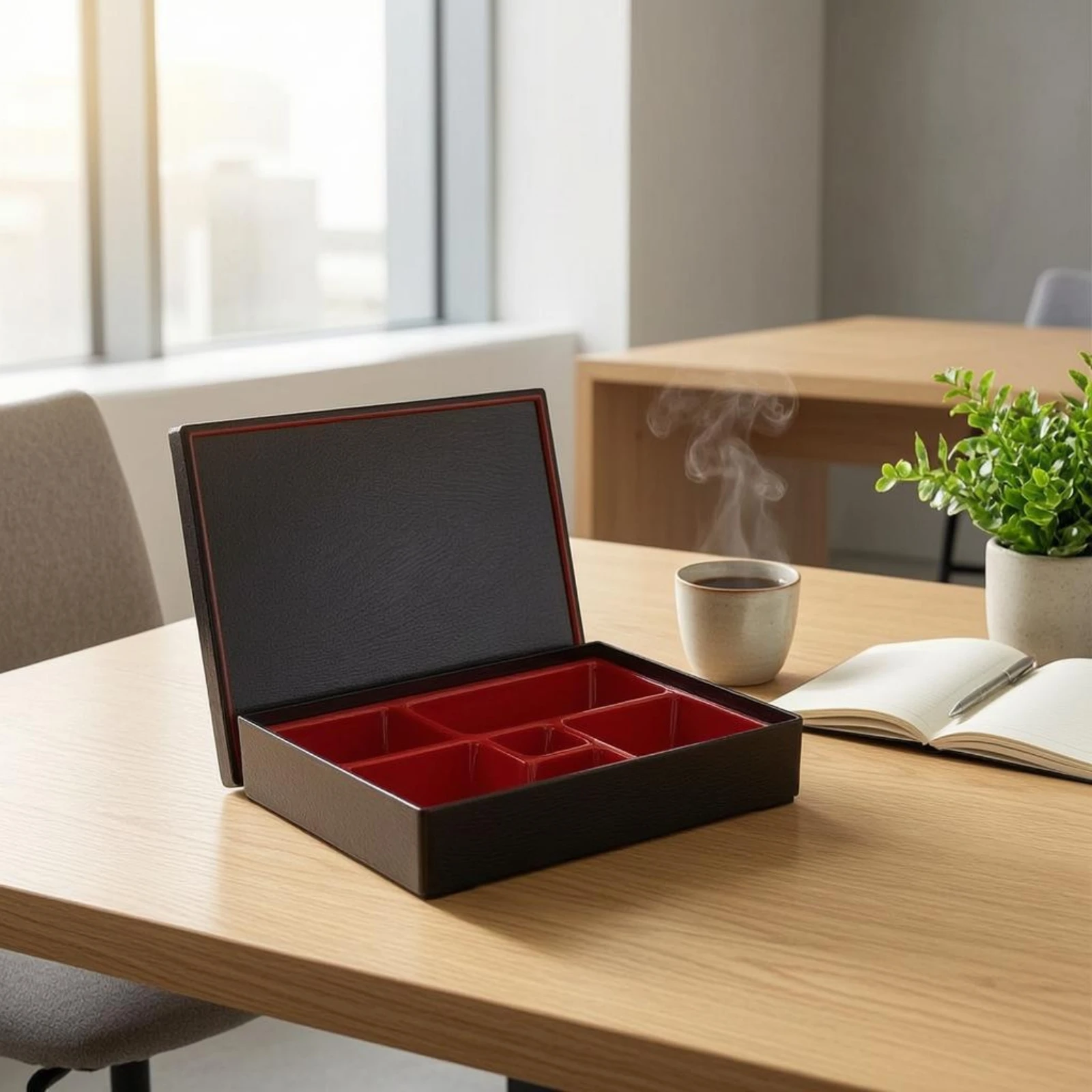 

Five-Compartment Bento Box Reusable Rectangular Bento Lunch Box Meal Storage Two-Tone Portable