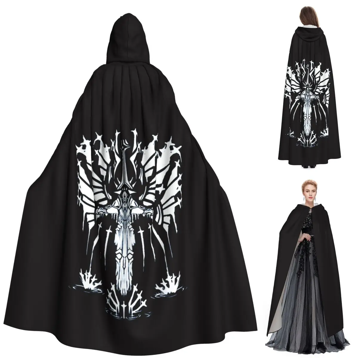 

Ultrakill Game Long Hooded Cloak Witch Medieval Costume Cosplay Cape HalloweenVampire Adult Unisex