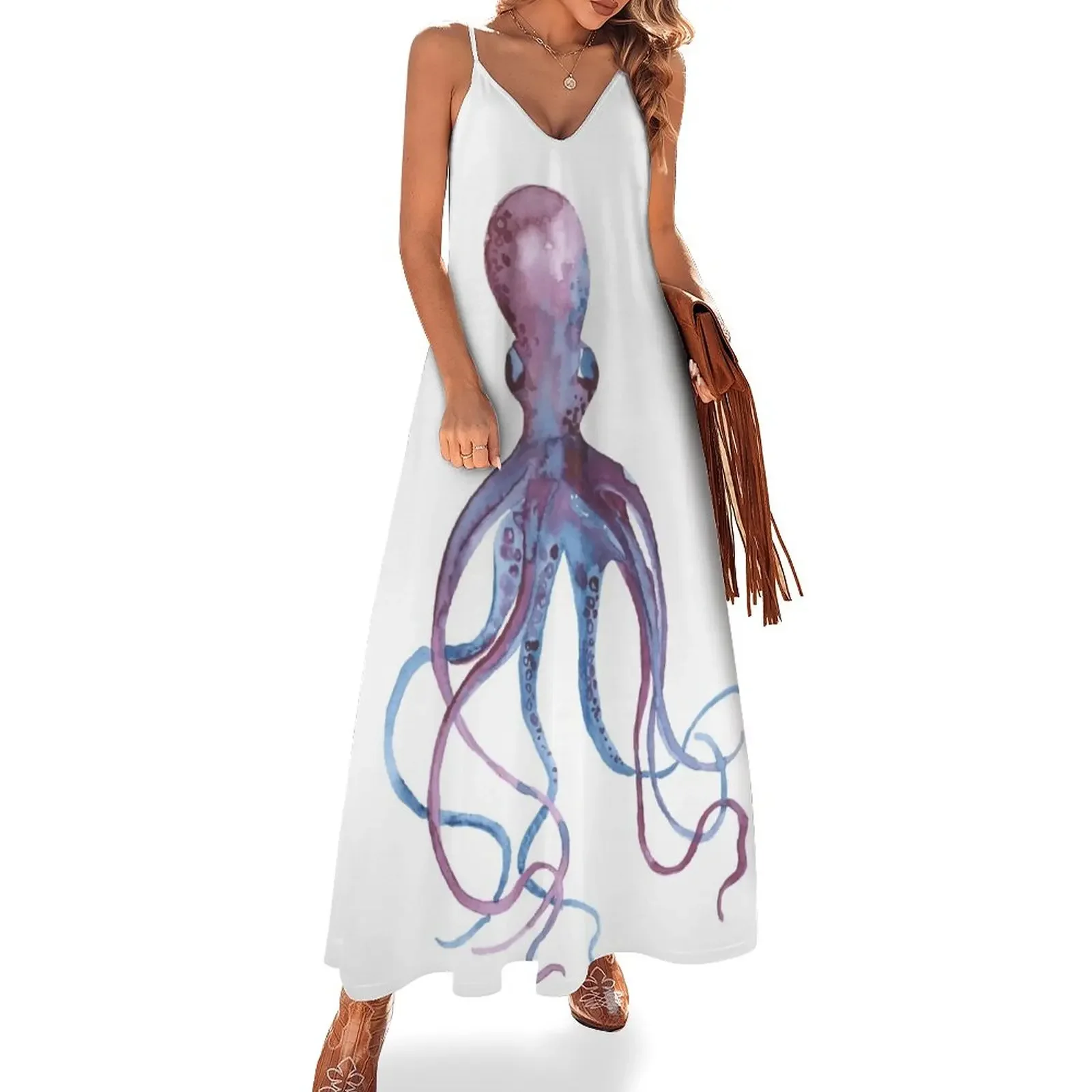 

Watercolor octopus Sleeveless Dress dress for women summer women clothes