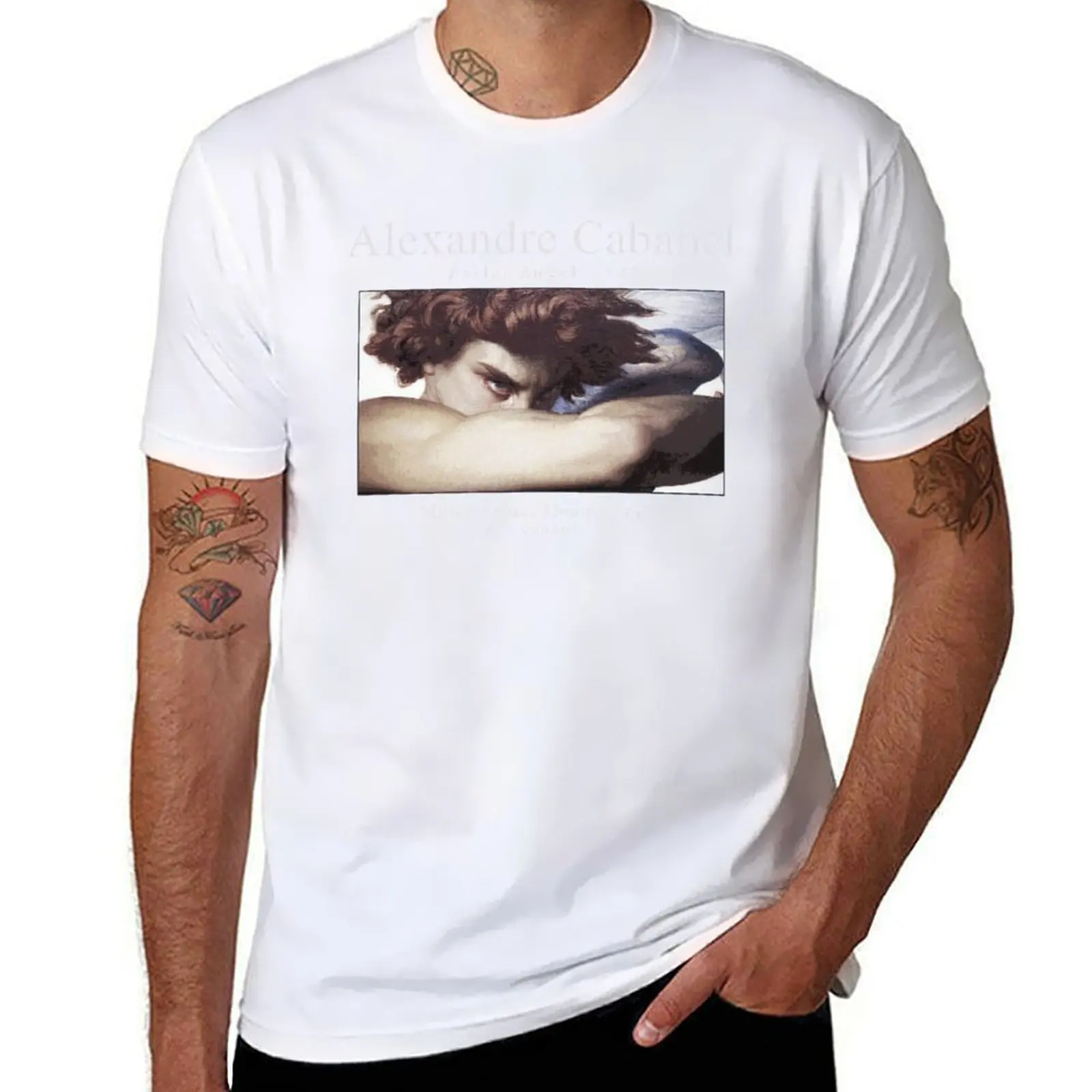 

Dark Academia - Alexandre Cabanel - Fallen Angel T-Shirt t shirt man casual t shirts for man pack cotton T-Shirt