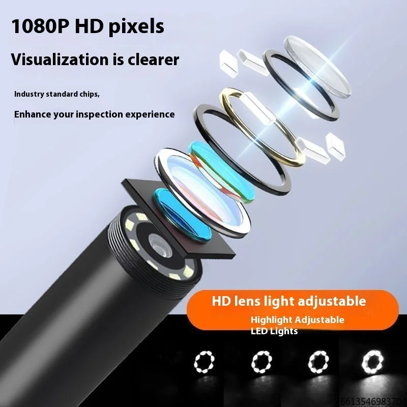 INNOVN T67 Industrial Endoscope 4.3'' IPS Display 8MM Lens 2M Cable IP67 Waterproof 3 Hours Runtime White LED Illumination 2X