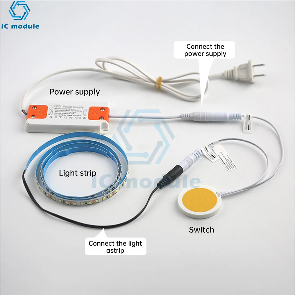 DC 12V/24V Touch Dimming Switch 5A 60W/120W LED Touch Sensor Switch For LED Light Strip Touch Switch
