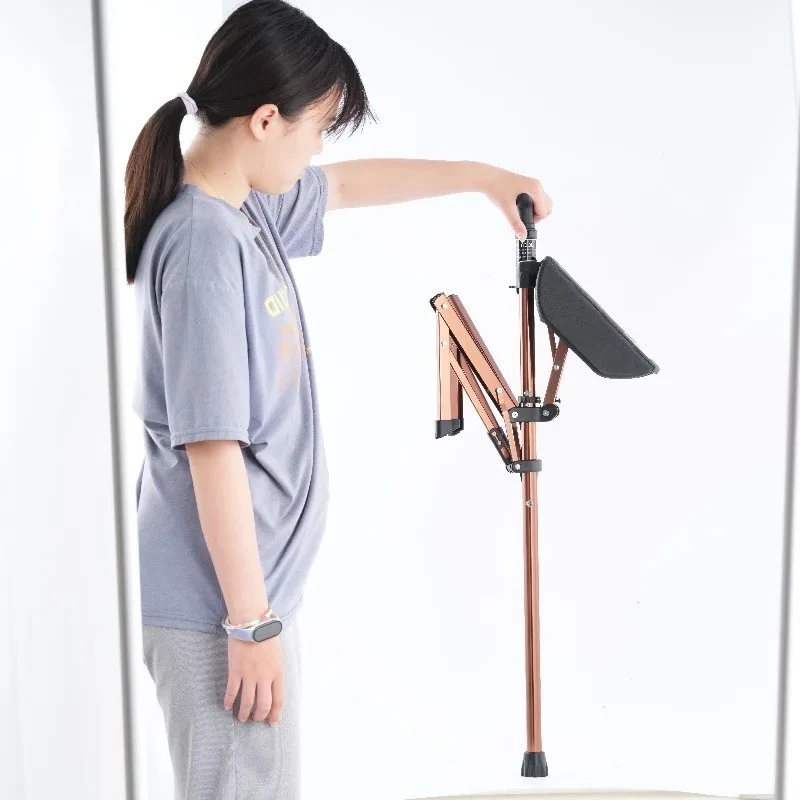 Adjustable Aluminum Folding Cane with Seat, 3-Leg Support & Telescopic Design | Rehabilitation Walking Aid for Elderly Disabled