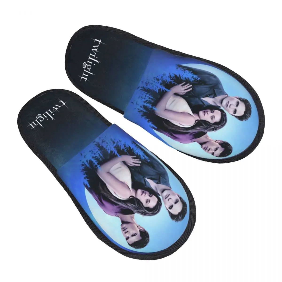 Zapatillas de casa The Twilight Saga, pantuflas mullidas de espuma viscoelástica cálidas y acogedoras, zapatos de interior y exterior con estampado personalizado para mujer
