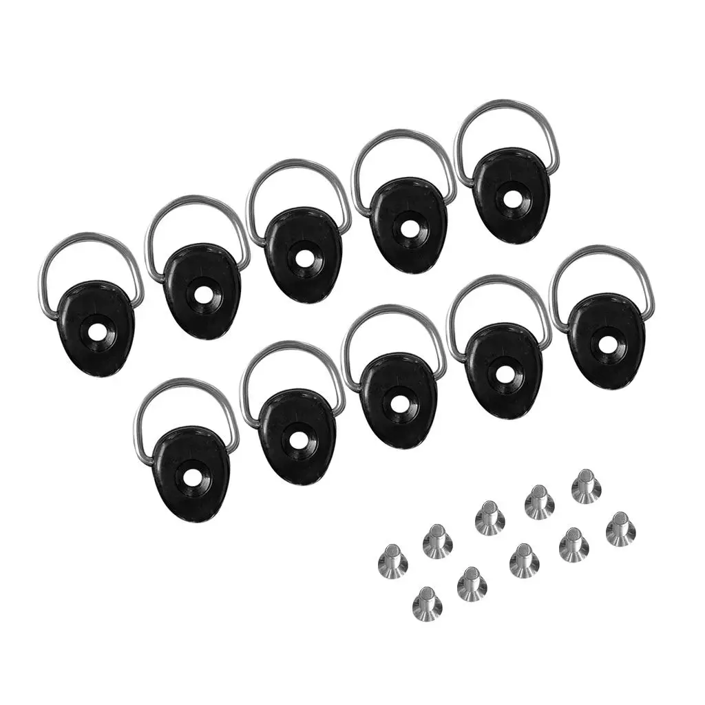 

Kayak D Ring Screw Nylon Hardware Boat Fender Hook Bungee Tie Down Loop for Dinghy Accessories Canoe Fishing