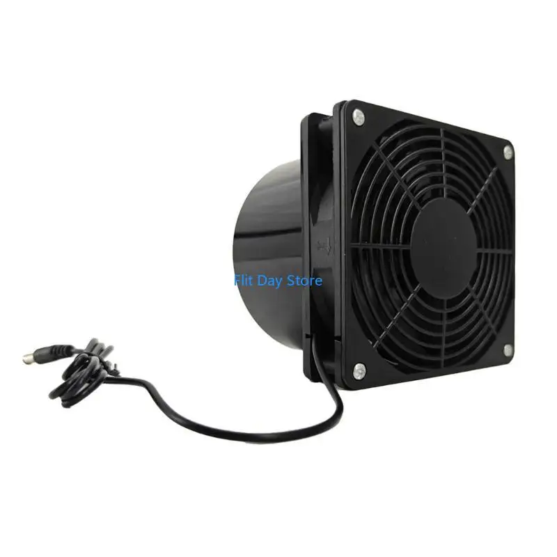 F92C เครื่องช่วยหายใจเครื่องระบายอากาศแบบฟอนไอเสีย, พัดลมขับเคลื่อน 5.5x2.1mm สำหรับสุนัข, บ้านไก่, เรือนกระจก, เรือนกระจก,