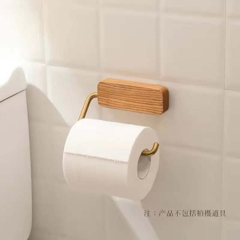 Nordic Hanging Towel Rack, Bathroom Toilet Paper Holder, Toilet Paper Roll, Wooden Tissue Rack