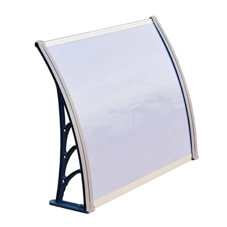 High Quality Rainproof Window Door Awning Transparent PC Board Rain Canopy Silent Anti UV Sun Shelter Shade Awning