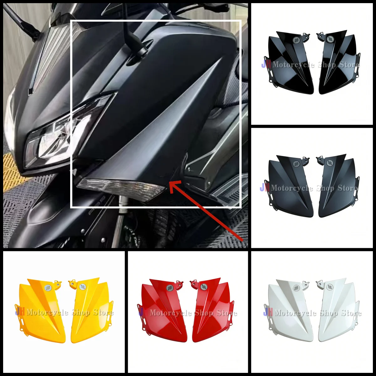 

For Yamaha TMAX 530 tmax530 2015-2016 Motorcycle Front Headlight Side Fairing ABS Plastic Body Panel Kit