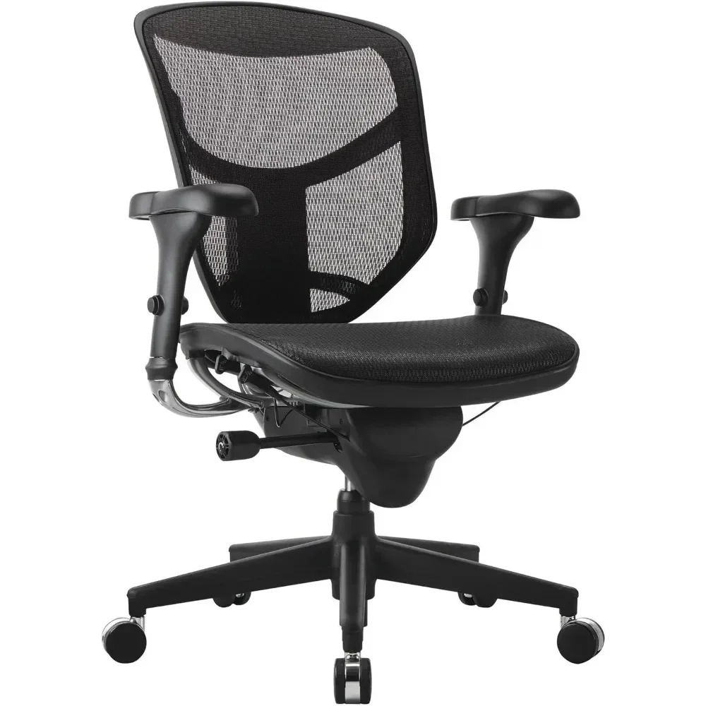 Computer Chair, Pneumatic Seat Height Adjustment for Customization, Multi-function Design and Gel Cushion Armchair, Black