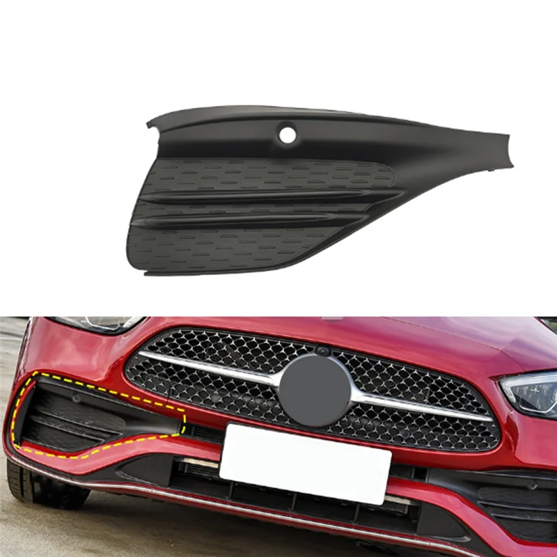 LICE-مصد أمامي للسيارة شبكة التهوية شبكة مصابيح الضباب غطاء الكسوة 2068854105 2068854205 لـ W206 2021-2024