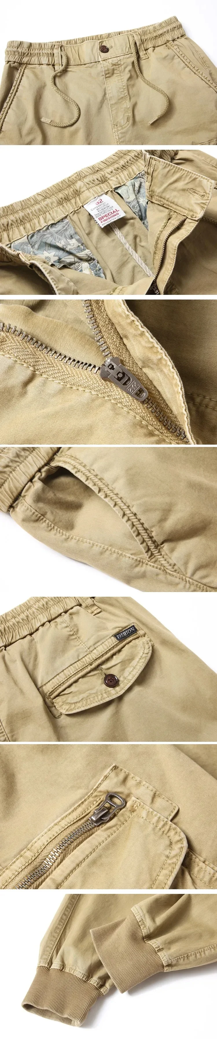 New Autumn Men's Cargo Pants Work Pants Outdoor Jogger Cotton Full Length Casual Trousers Straight Leg Spring Utility Pants
