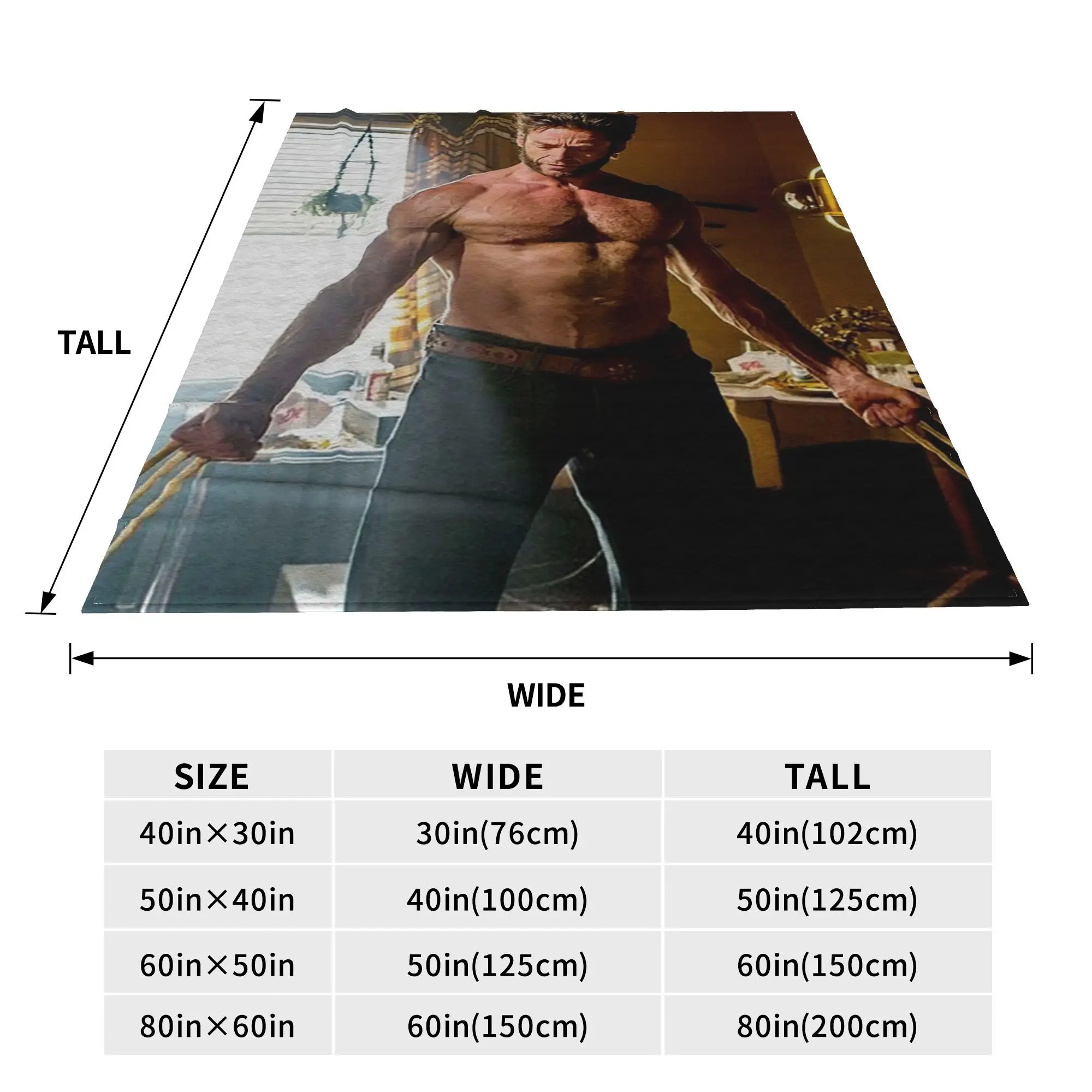 Hugh Jackman Blankets Soft Warm Flannel Throw Blanket Cover for Bed Living room Picnic Travel Home Couch