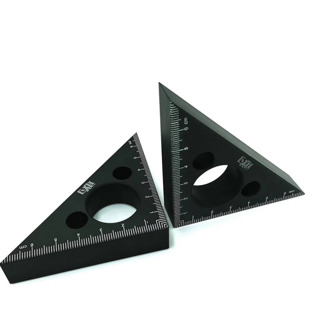 

1pc Aluminum Alloy Triangular Ruler Carpenter Woodworking Tool Compact Lightweight For Diy Handcraft Measurement