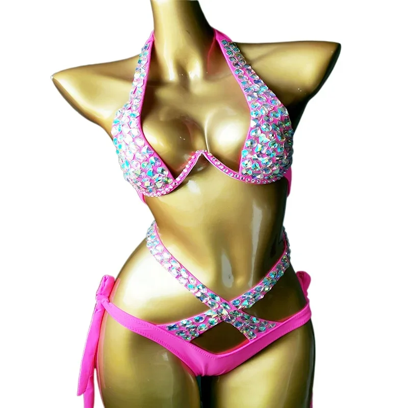 New Sewn Diamond Swimsuit Nightclub Underwear Bikini