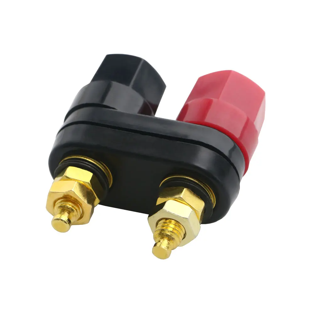 1PCS Banana Plugs Couple Terminals Red Black Connector Amplifier Terminal Binding Post Banana Speaker Plug Jack