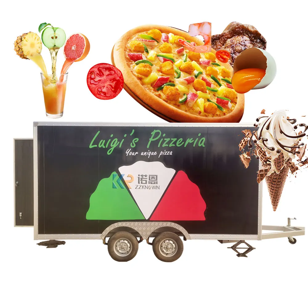 2023 Street Kitchen Food Cart Trailer Mobile Hot Dog Concession Truck Van CE Approved Snack Catering Kiosk