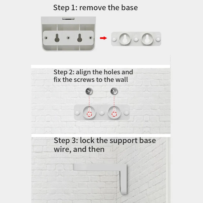 Picture 4: For CCTV Dome Camera Right Angle With Screws ABS Universal Fit Indoor Outdoor Durable Rustproof L Type Bracket Wall Mounted