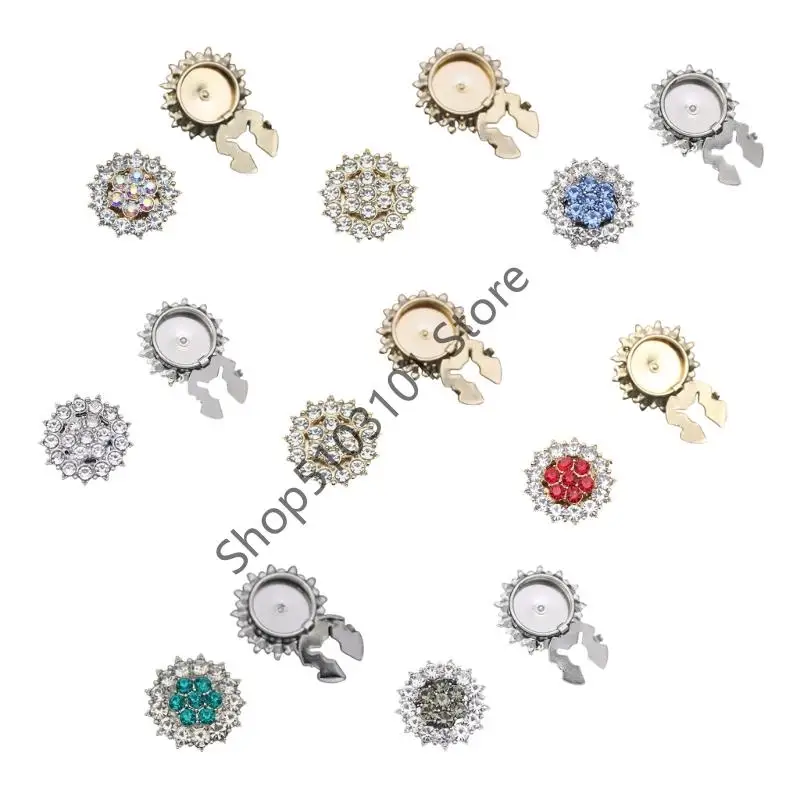 X6he أنيقة متعددة الألوان الأزرار الكفائحة خفيفة الوزن تصميم مقطع سهلة على حزب العمل قميص مجوهرات المجوهرات