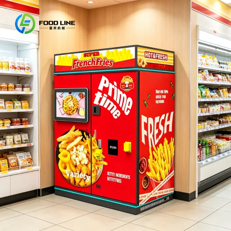 French Fries Vending Machine Fully Automatic 35 Second French Fries Machine Automatic Potato Chips Vending Machine Customized