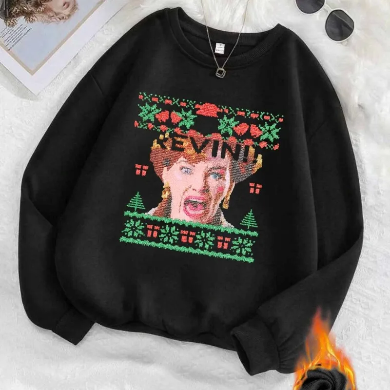 Damska odzież filmowa 'Home Alone' (Sam w domu), jesienno-zimowa, nowa, codzienna odzież uliczna, odpowiednia zarówno dla mężczyzn, jak i kobiet.