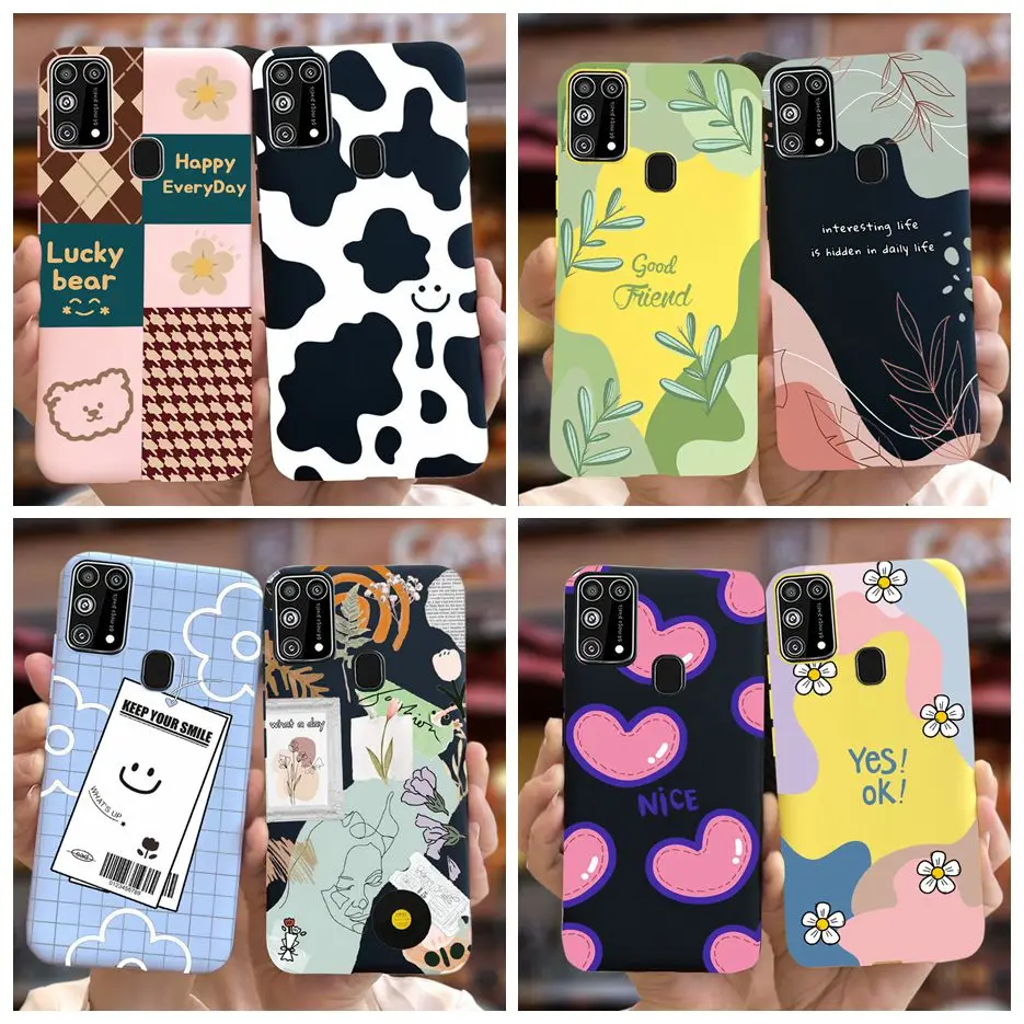 For Samsung Galaxy M31 Case SM-M315F Unique Art Painted Cover Soft Silicone Phone Case For Samsung M21s M 21 s M31 Fundas Bumper