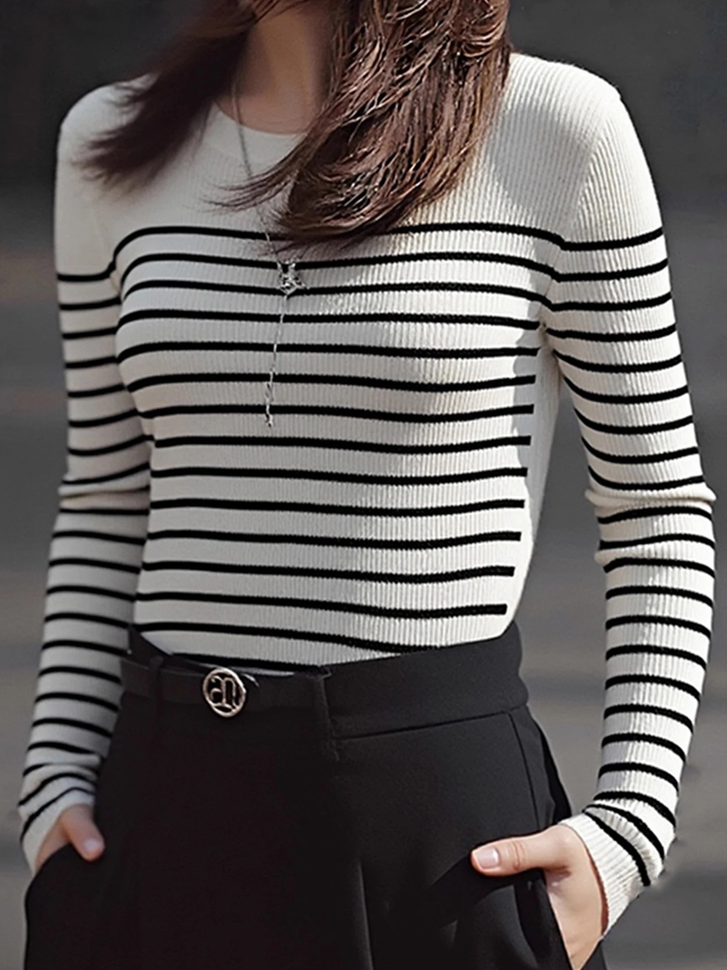 الراقية سليم صالح شريط طويل Sve قاعدة irt مريحة محبوك أعلى لخريف شتاء تخفيف فريد Sle ملابس داخلية #5