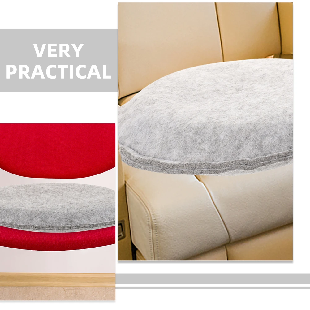 

2 Pcs Wool Felt Pad Seat Cushion Office Chair Needle Felting Sofa Outdoor Garden Grey Ergonomic Health Practical Gift