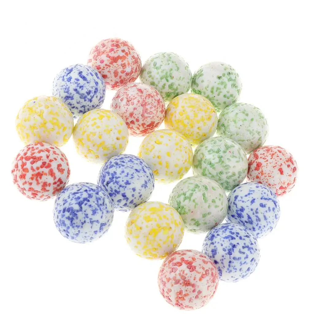 

20pcs 25mm Speckled Glass Marbles, Kids Marble Run Game, Marble Solitaire Toy Accs Vase Filler & Fish Tank Home Decor Fanny pack