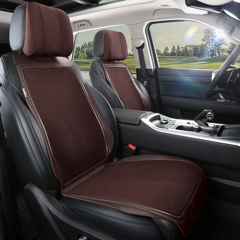 Natural Flax Universal Car Seat Cover High Quality Linen Breathable Anti-Slip SUV Sedan Cushion Car Seat Cover Protection