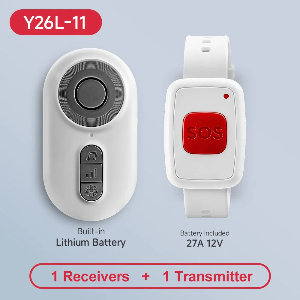 Eenvoudige SOS-horloge- en vibratiepagerkit |   Oude-eren veiligheidswaarschuwingssysteem |   Zorgverlener Persoonlijke oproepknop Monitor Thuis