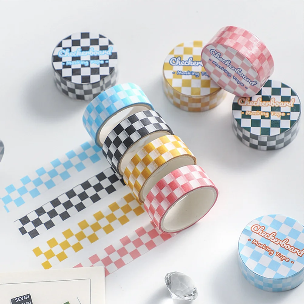 

Of Grid Washi Tape Decorative Grid Washi Tape Scrapbooking Tape DIY Tape Colored Checkered Decorative Paper Tape