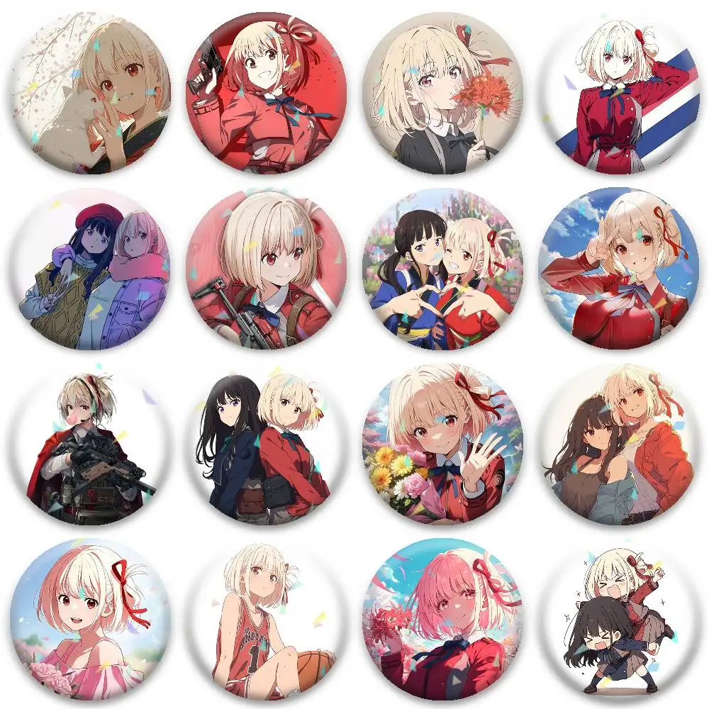 

L-Lycoris Recoil Badges Niche Design Brooch for Backpack Lapel Pins Creative Accessories