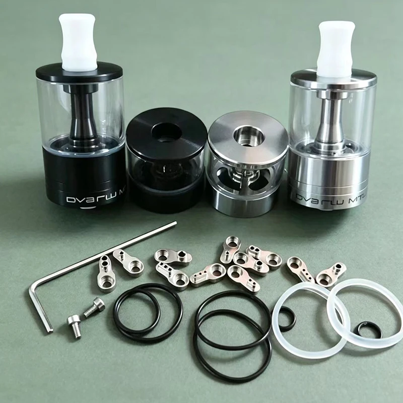 Dvarw MTL FL 24 RTA TTank Replacement 24 Diameter 3.5ml/6ml Capacity Single Coil Airflow Rebuildable with 11pcs AFC Decorative