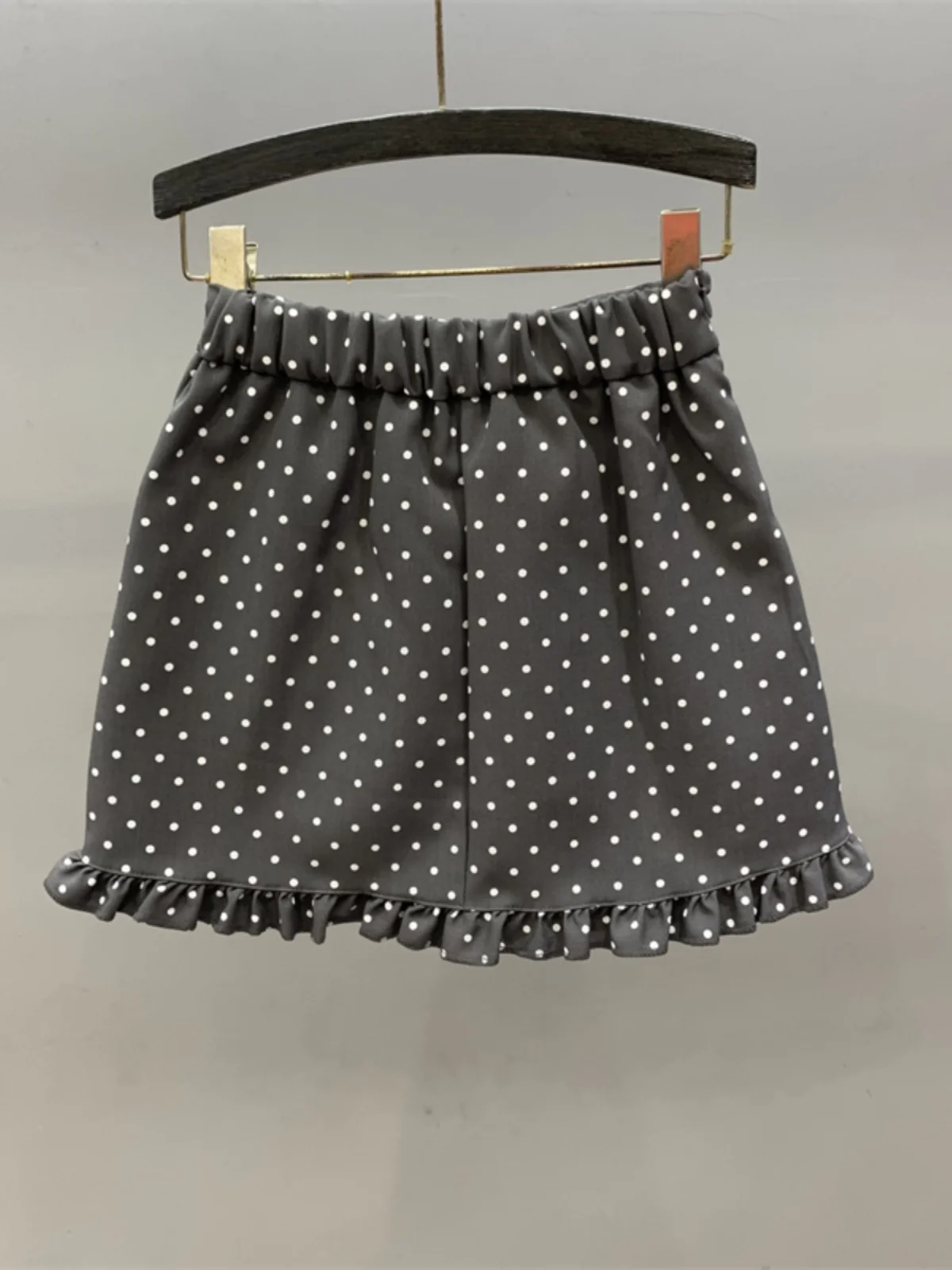 

Белая юбка трапециевидной формы в горошек, женская утягивающая юбка с высокой талией, анти-легкая, весна-лето, новинка в стиле ретро