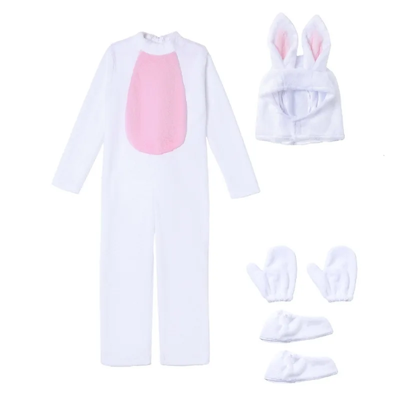 Stage Performance Clothing Childrens Cute Plush Rabbit Animal Clothing Little White Rabbit One Piece Pajamas Clothing