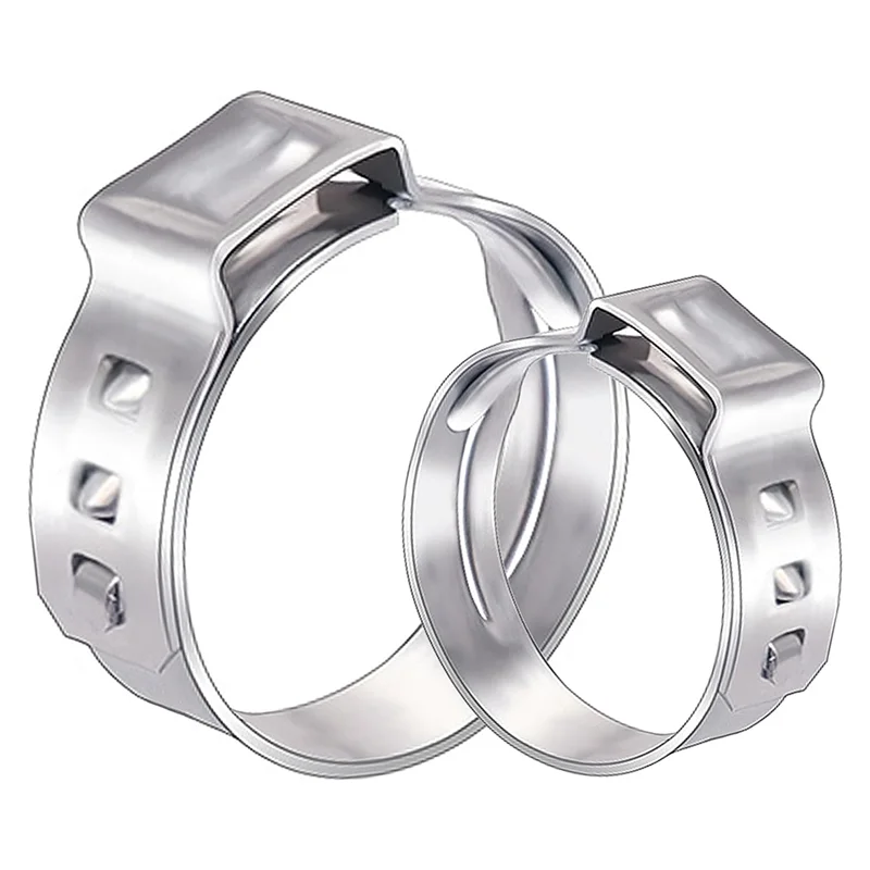 

SYW-35Pcs PEX Clamps, Stainless Steel Pex Crimping Ring, Single Ear Hose Clamp For Pex Pipe Fitting Connections