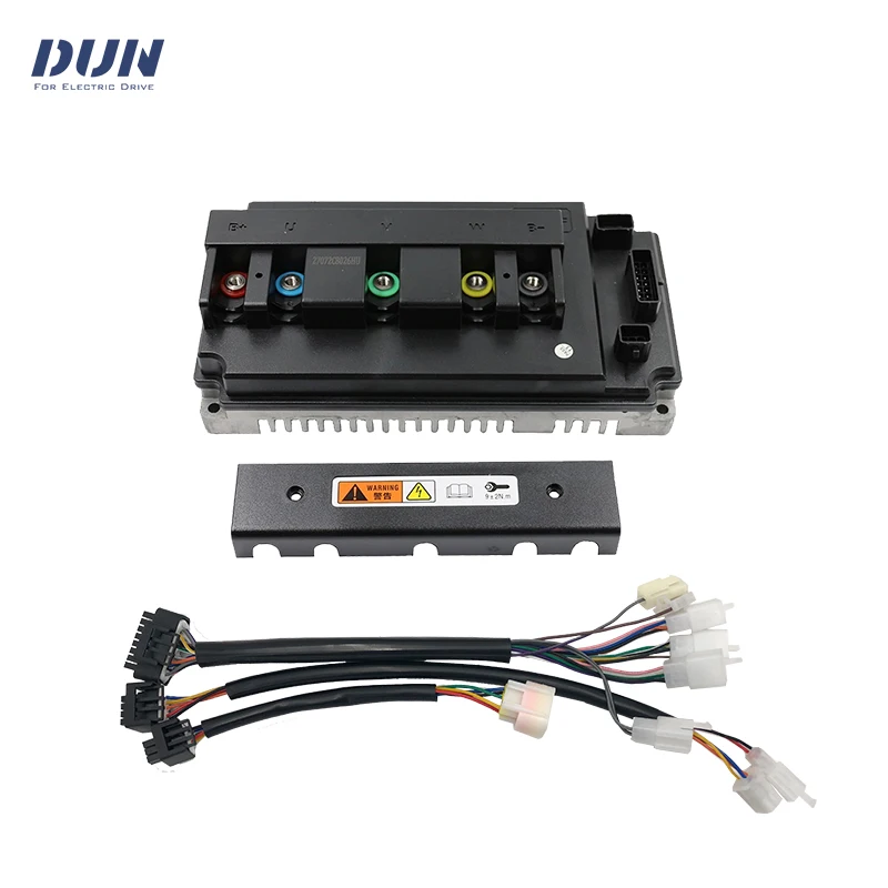 VOTOL EM150 180A Fase 490A Pengontrol BLDC Gelombang Sinus dengan Tampilan DKD dan Throttle T08 untuk Daya Motor 3-4kw